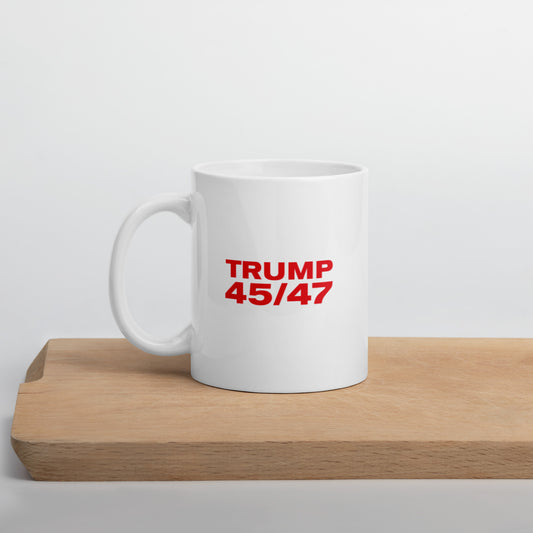 Trump 45/47 - White glossy mug